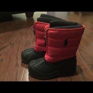 red polo boots